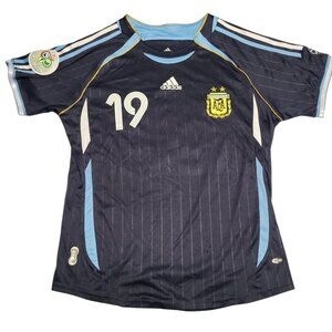 Adidas 2006 Germany World Cup Jersey Argentina Lionel Messi #19 XL Shirt Away